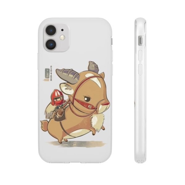 Ashitaka Princess Mononoke - Princess Mononoke Ashitaka and Yakul Chibi iPhone Cases-Accessories, Ashitaka Princess Mononoke, Phone Case, princess mononoke