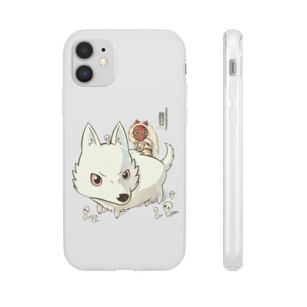 Forest Spirits Princess Mononoke - Princess Mononoke and The Wolf Cute Chibi Version iPhone Cases-Accessories, Forest Spirits Princess Mononoke, Phone Case, princess mononoke