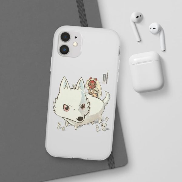 Forest Spirits Princess Mononoke - Princess Mononoke and The Wolf Cute Chibi Version iPhone Cases-Accessories, Forest Spirits Princess Mononoke, Phone Case, princess mononoke