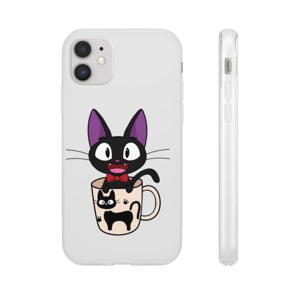 Figures Set Ghibli Ga Ippai Yubin Ningyou Kiki's Delivery Service - Jiji in the Cat Cup iPhone Cases-Accessories, Figures Set Ghibli Ga Ippai Yubin Ningyou Kiki's Delivery Service, Kiki's Delivery Service, Phone Case