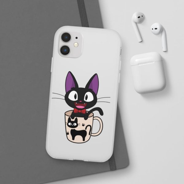 Figures Set Ghibli Ga Ippai Yubin Ningyou Kiki's Delivery Service - Jiji in the Cat Cup iPhone Cases-Accessories, Figures Set Ghibli Ga Ippai Yubin Ningyou Kiki's Delivery Service, Kiki's Delivery Service, Phone Case