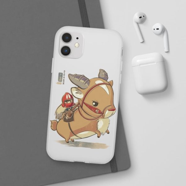 Ashitaka Princess Mononoke - Princess Mononoke Ashitaka and Yakul Chibi iPhone Cases-Accessories, Ashitaka Princess Mononoke, Phone Case, princess mononoke