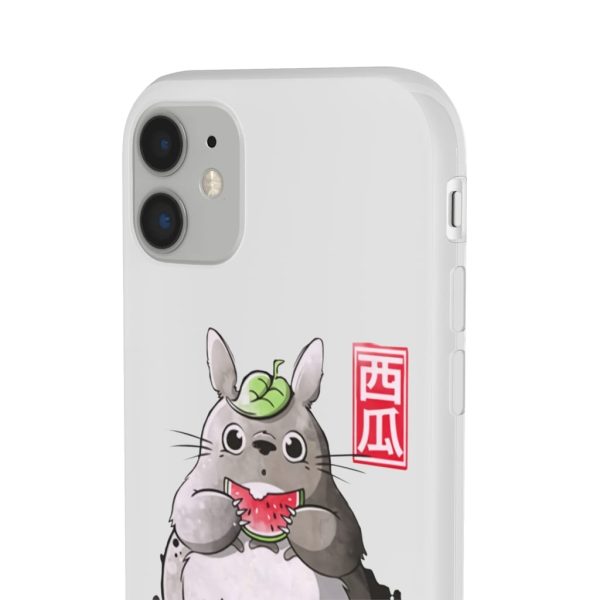 Japanese Totoro Plush - Totoro and Watermelon iPhone Cases-Accessories, Japanese Totoro Plush, My Neighbor Totoro, Phone Case