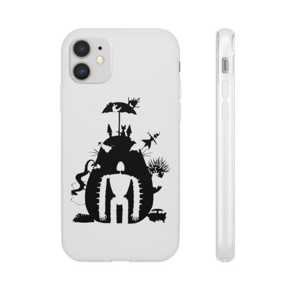 Totoro Soot Gremlins - Studio Ghibli Black & White Art Compilation iPhone Cases-Accessories, Laputa: Castle in the Sky, My Neighbor Totoro, Phone Case, Totoro Soot Gremlins