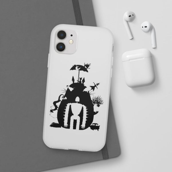 Totoro Soot Gremlins - Studio Ghibli Black & White Art Compilation iPhone Cases-Accessories, Laputa: Castle in the Sky, My Neighbor Totoro, Phone Case, Totoro Soot Gremlins