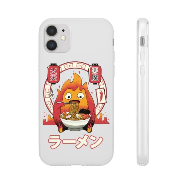 Howl's Moving Castle Explained - Howl’s Moving Castle – Calcifer Loves Ramen iPhone Cases-Accessories, Howl's Moving Castle, Howl's Moving Castle Explained, Phone Case