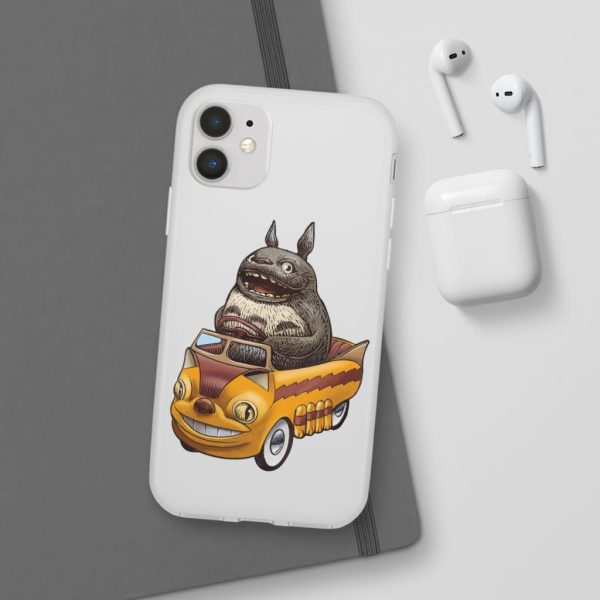 My Neighbor Totoro Cat Bus - Totoro driving Catbus iPhone Cases-Accessories, My Neighbor Totoro, My Neighbor Totoro Cat Bus, Phone Case