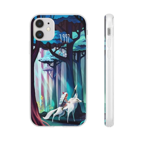 Princess Mononoke - Princess Mononoke 1997 Illustration iPhone Cases-Accessories, Phone Case, princess mononoke