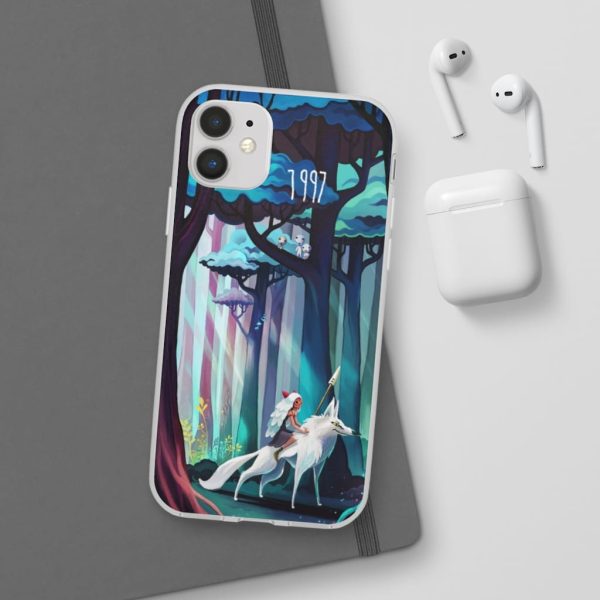 Princess Mononoke - Princess Mononoke 1997 Illustration iPhone Cases-Accessories, Phone Case, princess mononoke