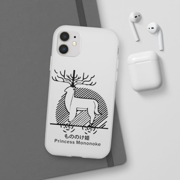 Princess Mononoke Mononoke Hime - Princess Mononoke – Shishigami Line Art iPhone Cases-Accessories, Phone Case, princess mononoke, Princess Mononoke Mononoke Hime