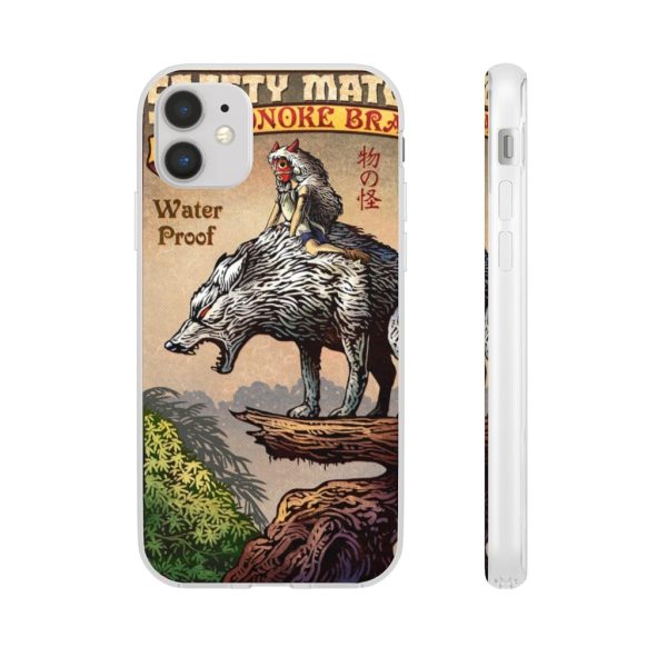 Princess Mononoke Character - Princess Mononoke and The Wolf on Top iPhone Cases-Accessories, Phone Case, princess mononoke, Princess Mononoke Character