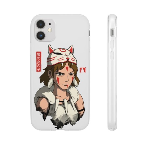 Princess Mononoke Forest Spirit Black - Mononoke The Wolf Girl iPhone Cases-Accessories, Phone Case, princess mononoke, Princess Mononoke Forest Spirit Black