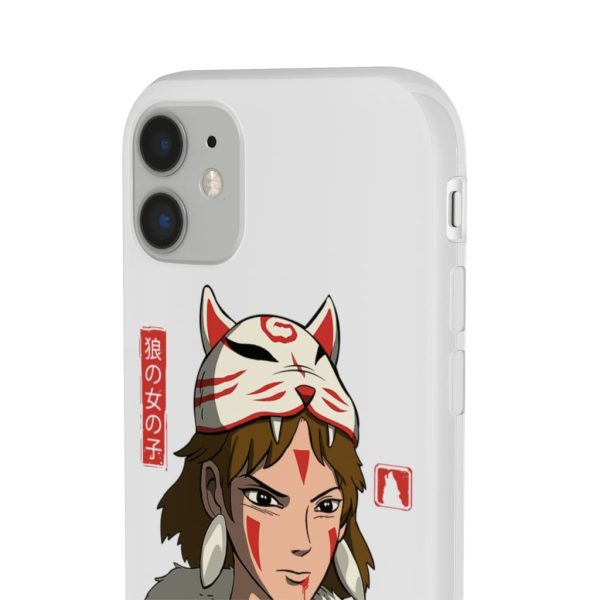 Princess Mononoke Forest Spirit Black - Mononoke The Wolf Girl iPhone Cases-Accessories, Phone Case, princess mononoke, Princess Mononoke Forest Spirit Black