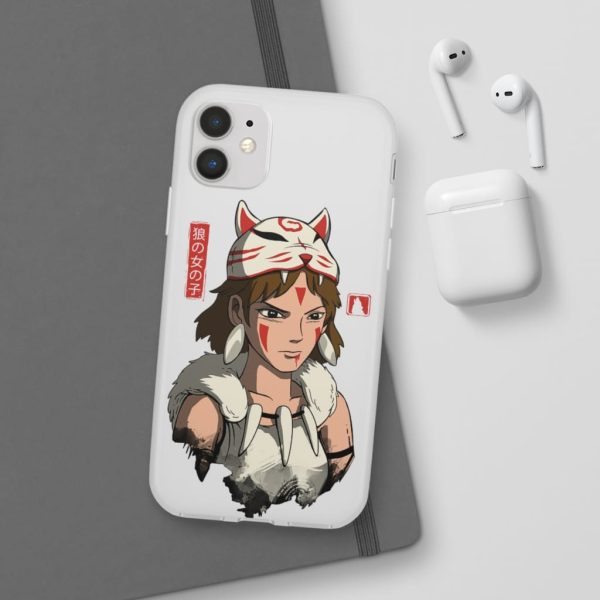 Princess Mononoke Forest Spirit Black - Mononoke The Wolf Girl iPhone Cases-Accessories, Phone Case, princess mononoke, Princess Mononoke Forest Spirit Black