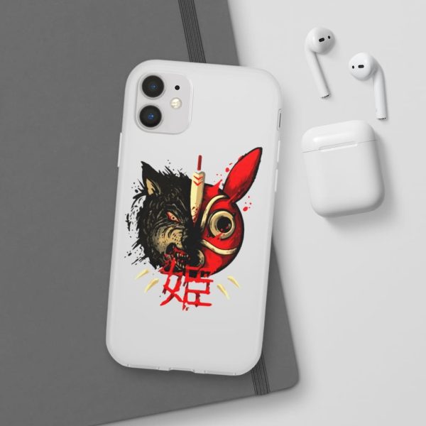 San Princess Mononoke - Princess Mononoke Mask & Wolf iPhone Cases-Accessories, Phone Case, princess mononoke, San Princess Mononoke