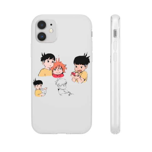 Ponyo Plush - Ponyo and Sosuke Sketch iPhone Cases-Accessories, Phone Case, ponyo, Ponyo Plush