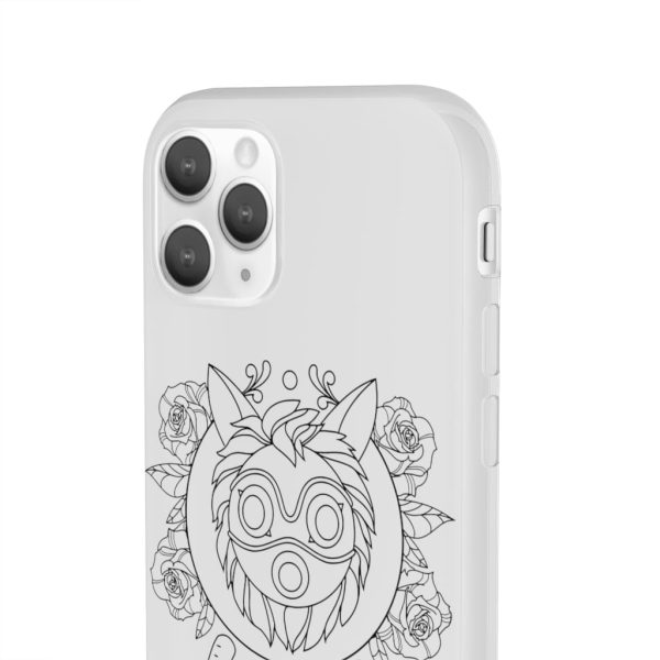 Studio Ghibli Films Princess Mononoke - Princess Mononoke Mask in Black and White iPhone Cases-Accessories, Phone Case, princess mononoke, Studio Ghibli Films Princess Mononoke