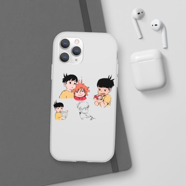 Ponyo Plush - Ponyo and Sosuke Sketch iPhone Cases-Accessories, Phone Case, ponyo, Ponyo Plush