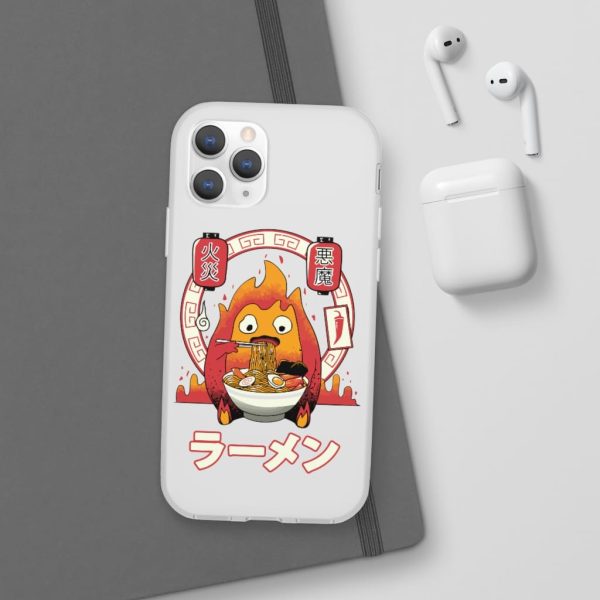 Howl's Moving Castle Explained - Howl’s Moving Castle – Calcifer Loves Ramen iPhone Cases-Accessories, Howl's Moving Castle, Howl's Moving Castle Explained, Phone Case