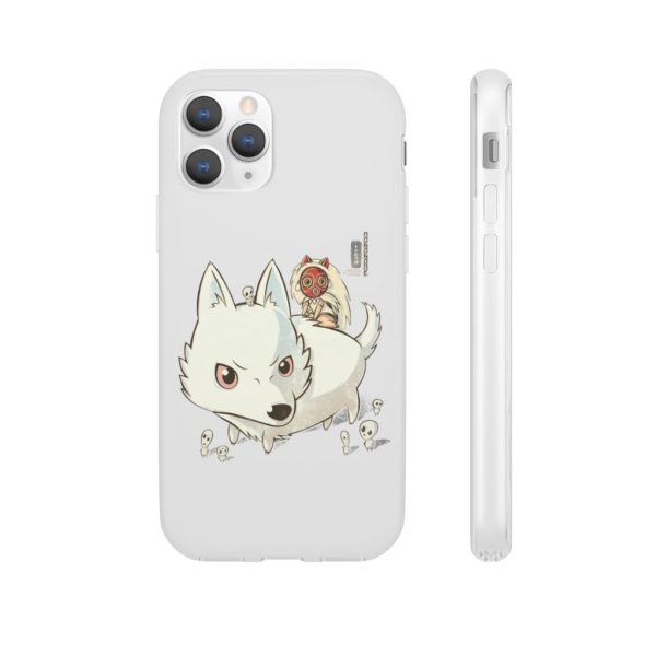 Forest Spirits Princess Mononoke - Princess Mononoke and The Wolf Cute Chibi Version iPhone Cases-Accessories, Forest Spirits Princess Mononoke, Phone Case, princess mononoke