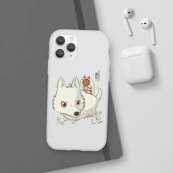 Forest Spirits Princess Mononoke - Princess Mononoke and The Wolf Cute Chibi Version iPhone Cases-Accessories, Forest Spirits Princess Mononoke, Phone Case, princess mononoke