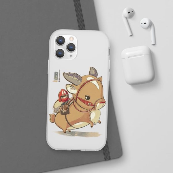 Ashitaka Princess Mononoke - Princess Mononoke Ashitaka and Yakul Chibi iPhone Cases-Accessories, Ashitaka Princess Mononoke, Phone Case, princess mononoke