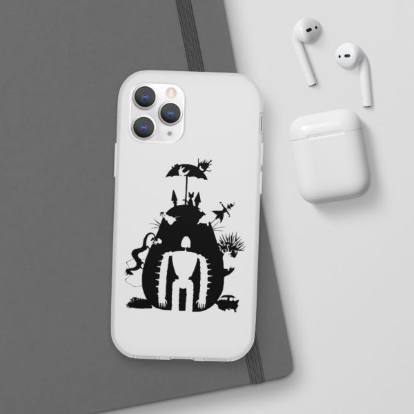 Totoro Soot Gremlins - Studio Ghibli Black & White Art Compilation iPhone Cases-Accessories, Laputa: Castle in the Sky, My Neighbor Totoro, Phone Case, Totoro Soot Gremlins