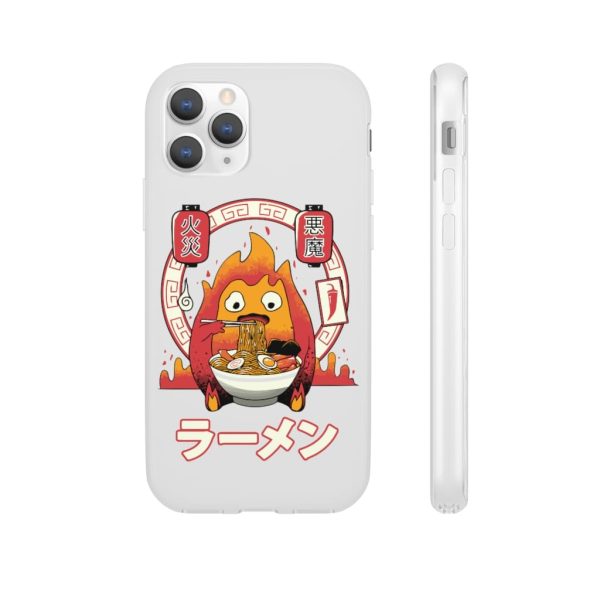 Howl's Moving Castle Explained - Howl’s Moving Castle – Calcifer Loves Ramen iPhone Cases-Accessories, Howl's Moving Castle, Howl's Moving Castle Explained, Phone Case