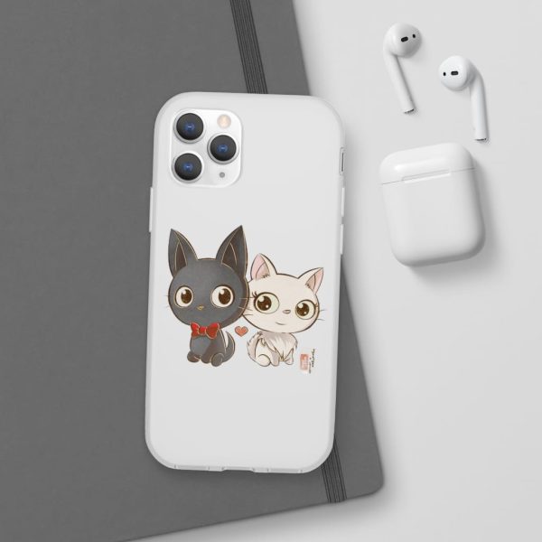 Kiki's Delivery Service Wallpaper - Kiki’s Delivery Service – Jiji and Lily Chibi iPhone Cases-Accessories, Kiki's Delivery Service, Kiki's Delivery Service Wallpaper, Phone Case