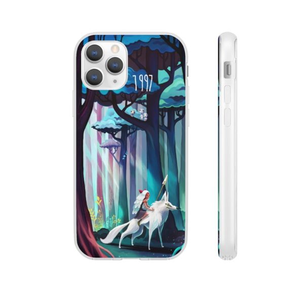 Princess Mononoke - Princess Mononoke 1997 Illustration iPhone Cases-Accessories, Phone Case, princess mononoke