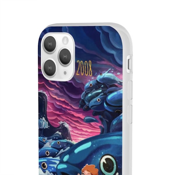 Ponyo Poster - Ponyo 2008 Illustration iPhone Cases-Accessories, Phone Case, ponyo, Ponyo Poster