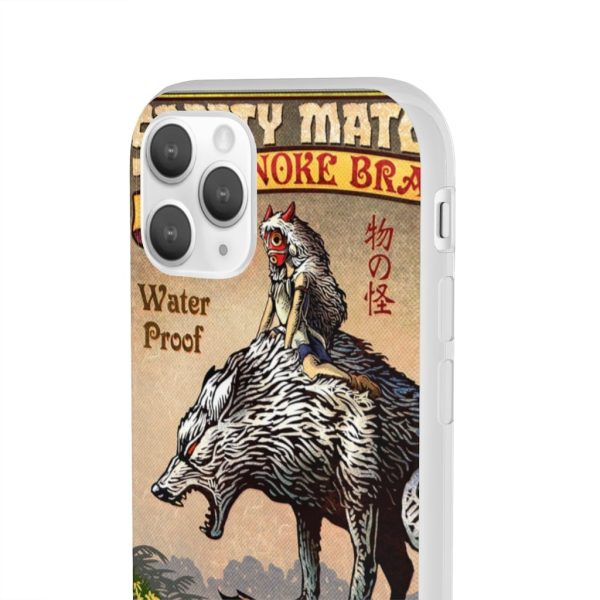 Princess Mononoke Character - Princess Mononoke and The Wolf on Top iPhone Cases-Accessories, Phone Case, princess mononoke, Princess Mononoke Character