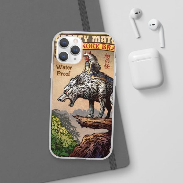 Princess Mononoke Character - Princess Mononoke and The Wolf on Top iPhone Cases-Accessories, Phone Case, princess mononoke, Princess Mononoke Character