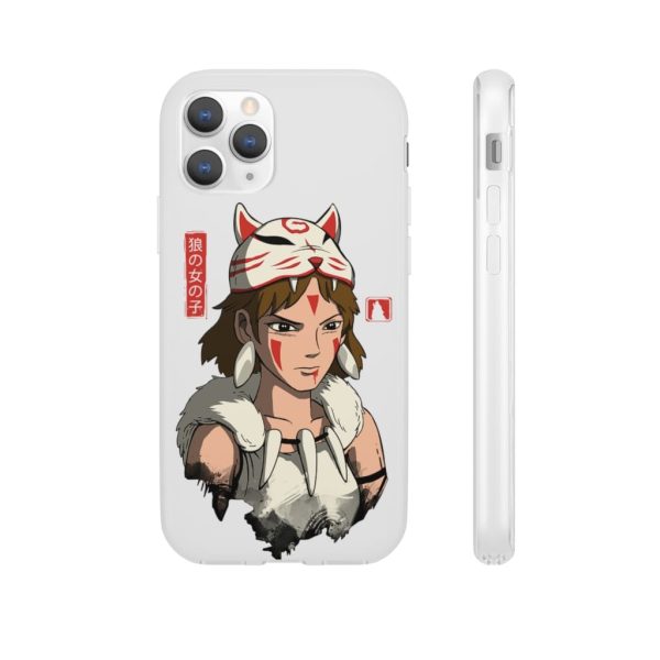 Princess Mononoke Forest Spirit Black - Mononoke The Wolf Girl iPhone Cases-Accessories, Phone Case, princess mononoke, Princess Mononoke Forest Spirit Black