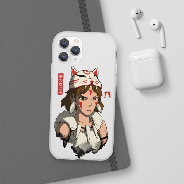 Princess Mononoke Forest Spirit Black - Mononoke The Wolf Girl iPhone Cases-Accessories, Phone Case, princess mononoke, Princess Mononoke Forest Spirit Black