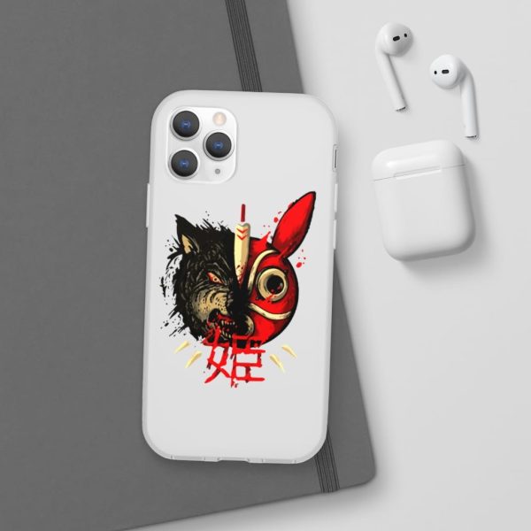 San Princess Mononoke - Princess Mononoke Mask & Wolf iPhone Cases-Accessories, Phone Case, princess mononoke, San Princess Mononoke