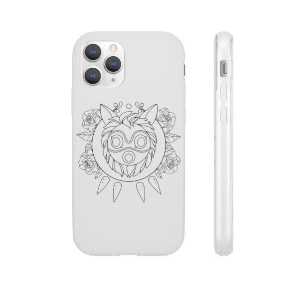 Studio Ghibli Films Princess Mononoke - Princess Mononoke Mask in Black and White iPhone Cases-Accessories, Phone Case, princess mononoke, Studio Ghibli Films Princess Mononoke