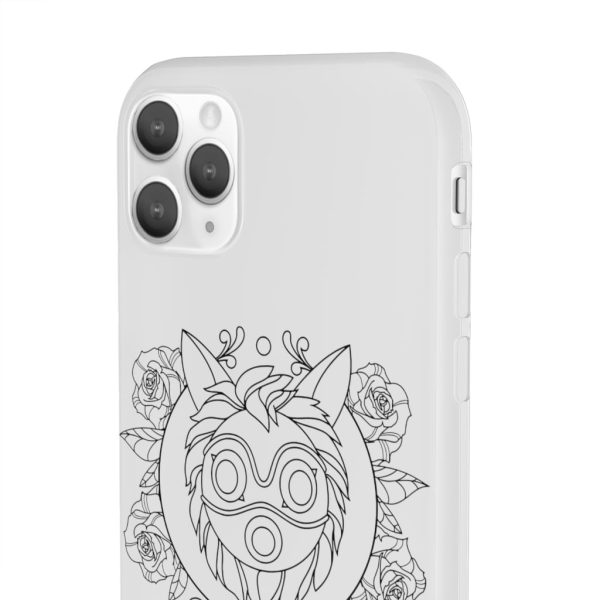 Studio Ghibli Films Princess Mononoke - Princess Mononoke Mask in Black and White iPhone Cases-Accessories, Phone Case, princess mononoke, Studio Ghibli Films Princess Mononoke