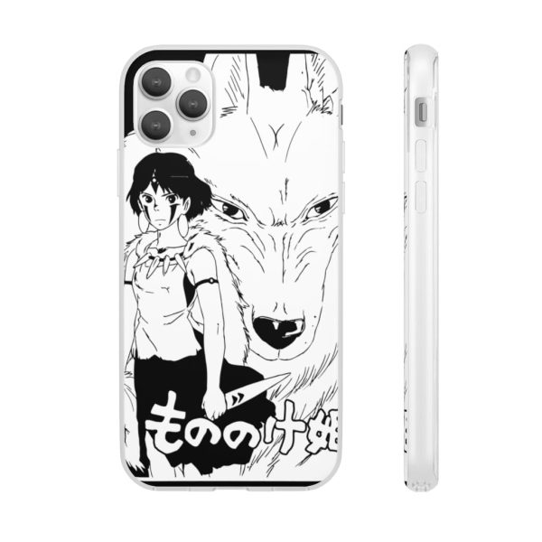 Princess Mononoke In Theaters - Princess Mononoke Black & White iPhone Cases-Phone Case, princess mononoke, Princess Mononoke In Theaters