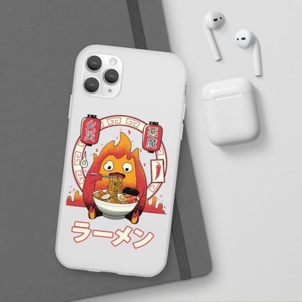 Howl's Moving Castle Explained - Howl’s Moving Castle – Calcifer Loves Ramen iPhone Cases-Accessories, Howl's Moving Castle, Howl's Moving Castle Explained, Phone Case