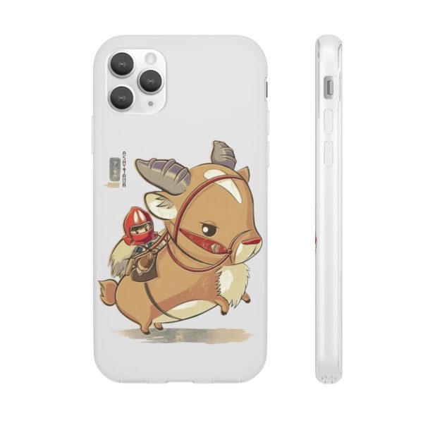 Ashitaka Princess Mononoke - Princess Mononoke Ashitaka and Yakul Chibi iPhone Cases-Accessories, Ashitaka Princess Mononoke, Phone Case, princess mononoke