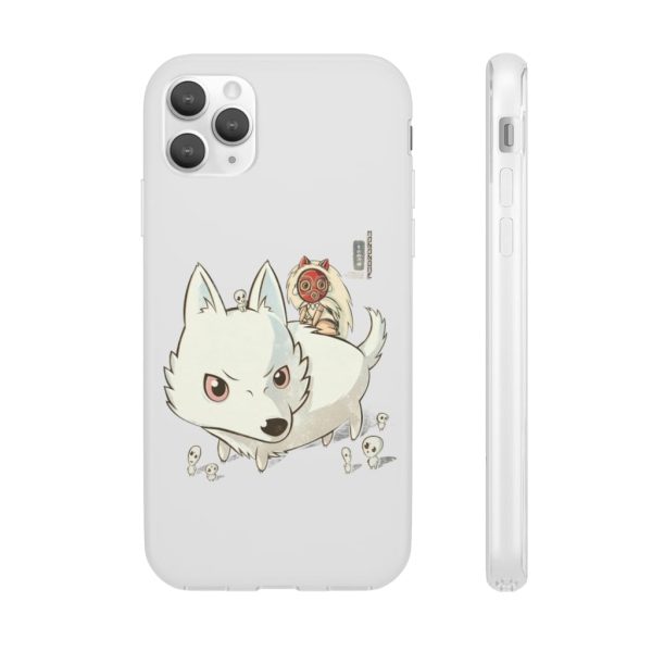 Forest Spirits Princess Mononoke - Princess Mononoke and The Wolf Cute Chibi Version iPhone Cases-Accessories, Forest Spirits Princess Mononoke, Phone Case, princess mononoke