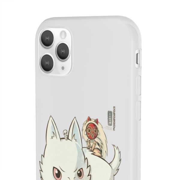 Forest Spirits Princess Mononoke - Princess Mononoke and The Wolf Cute Chibi Version iPhone Cases-Accessories, Forest Spirits Princess Mononoke, Phone Case, princess mononoke