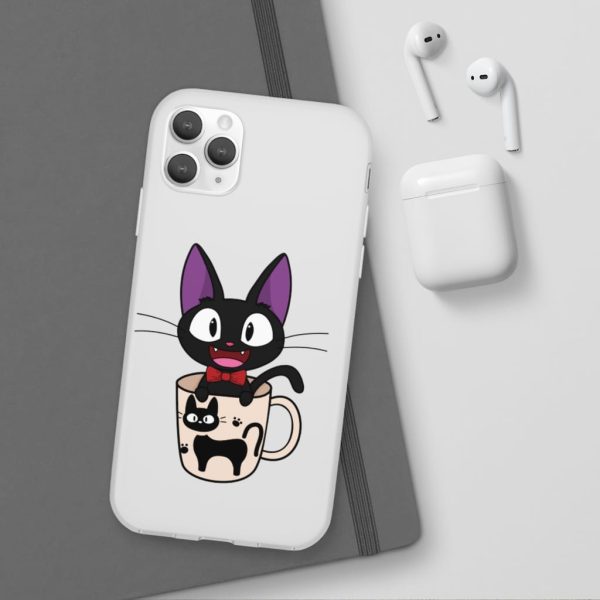 Figures Set Ghibli Ga Ippai Yubin Ningyou Kiki's Delivery Service - Jiji in the Cat Cup iPhone Cases-Accessories, Figures Set Ghibli Ga Ippai Yubin Ningyou Kiki's Delivery Service, Kiki's Delivery Service, Phone Case