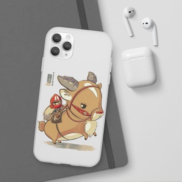 Ashitaka Princess Mononoke - Princess Mononoke Ashitaka and Yakul Chibi iPhone Cases-Accessories, Ashitaka Princess Mononoke, Phone Case, princess mononoke