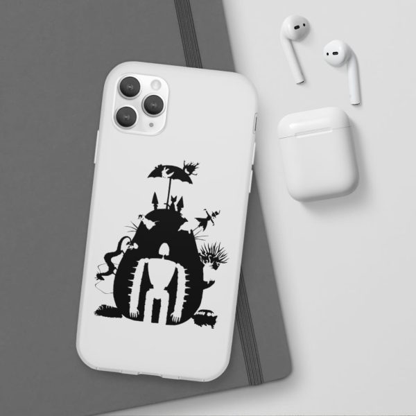 Totoro Soot Gremlins - Studio Ghibli Black & White Art Compilation iPhone Cases-Accessories, Laputa: Castle in the Sky, My Neighbor Totoro, Phone Case, Totoro Soot Gremlins