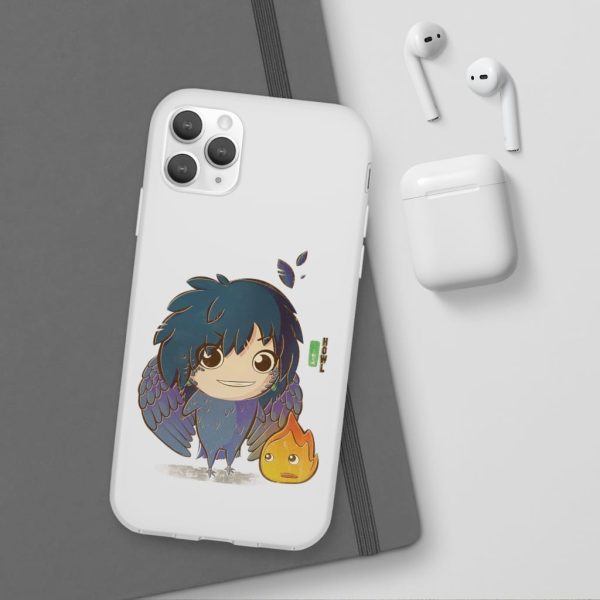 Howl's Moving Castle Calcifer - Howl’s Moving Castle – Howl Chibi iPhone Cases-Accessories, Howl's Moving Castle, Howl's Moving Castle Calcifer, Phone Case