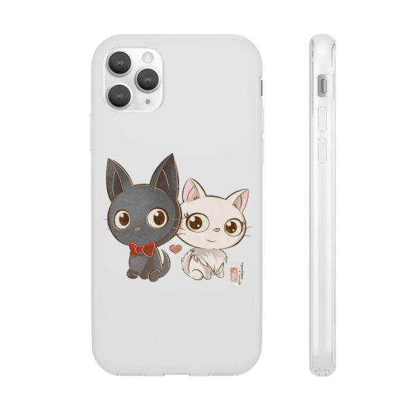 Kiki's Delivery Service Wallpaper - Kiki’s Delivery Service – Jiji and Lily Chibi iPhone Cases-Accessories, Kiki's Delivery Service, Kiki's Delivery Service Wallpaper, Phone Case