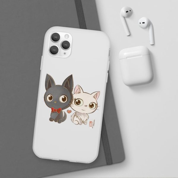 Kiki's Delivery Service Wallpaper - Kiki’s Delivery Service – Jiji and Lily Chibi iPhone Cases-Accessories, Kiki's Delivery Service, Kiki's Delivery Service Wallpaper, Phone Case