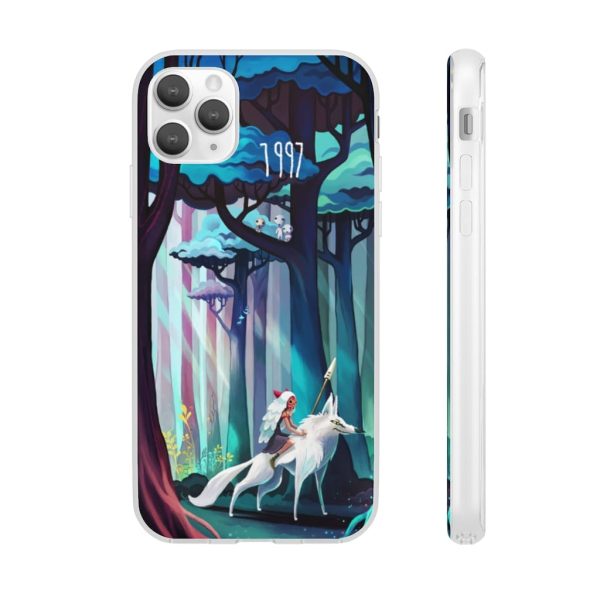 Princess Mononoke - Princess Mononoke 1997 Illustration iPhone Cases-Accessories, Phone Case, princess mononoke